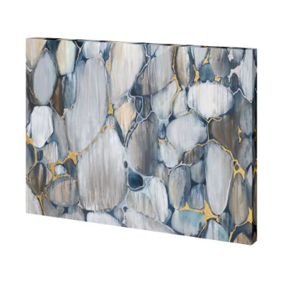 101347-S - River Rocks 2 by Mercana Studio a Hand Embellished Textured Canvas