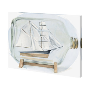 Sail the Seas I by Jennifer Paxton Parker a Hand Embellished Textured Canvas