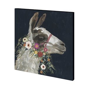 Lovely Llama I by Victoria Borges a Hand Embellished Textured Canvas