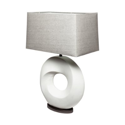 68337 - Celtica (26.8"H) White Resin Ring-Shaped Base Table Lamp