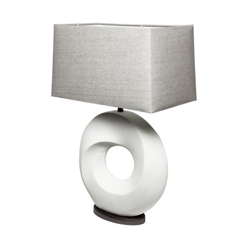 68337 - Celtica (26.8"H) White Resin Ring-Shaped Base Table Lamp