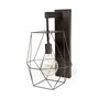 68343 - Cordova 12x19 Gray Metal Hanging Bulb Caged Wall Sconce 