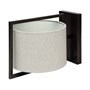68344 - Smithe I 9x13 Black Toned Metal Cream Lampshade Wall Sconce 