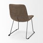 68314 - Sawyer I Brown Faux-Leather Seat BlackIron Frame Dining Chair
