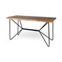 68152-AB - Papillion IV 60L x 26W Natural Solid Wood and Live Edge Iron Office Desk
