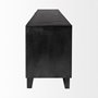 67851 - Alvin 82x20 Brown Solid Wood With Black Metal Frame 3 Drawer 2 Cabinet Door Sideboard