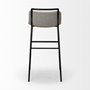 68088 - Kavalan 37.5" Total Height Beige Upholstered Seat Gray Metal Frame Bar Stool