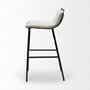 68088 - Kavalan 37.5" Total Height Beige Upholstered Seat Gray Metal Frame Bar Stool