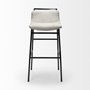 68088 - Kavalan 37.5" Total Height Beige Upholstered Seat Gray Metal Frame Bar Stool
