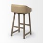68142 - Monmouth 30.5" Seat Height Cream/Beige Fabric Seat Brown Wood Frame Bar Stool