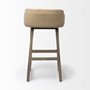 68142 - Monmouth 30.5" Seat Height Cream/Beige Fabric Seat Brown Wood Frame Bar Stool