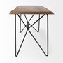 68152-AB - Papillion IV 60L x 26W Natural Solid Wood and Live Edge Iron Office Desk