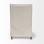 68190 - Elbert II Cream Fabric Slip-Cover Brown Wood Frame Dining Chair 