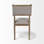 68192 - Tenton I Grey Fabric Wrap Brown Wooden Base Dining Chair