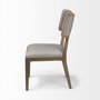 68192 - Tenton I Grey Fabric Wrap Brown Wooden Base Dining Chair