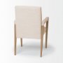 68194 - Palisades Cream Fabric Wrap Brown Wood Frame Dining Chair 