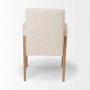 68194 - Palisades Cream Fabric Wrap Brown Wood Frame Dining Chair 