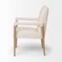 68194 - Palisades Cream Fabric Wrap Brown Wood Frame Dining Chair 