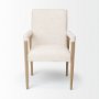 68194 - Palisades Cream Fabric Wrap Brown Wood Frame Dining Chair 