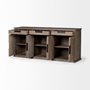 68204 - Braxton III 81.5x18.5 Natural Brown Solid Wood 3 Drawer 6 Door Sideboard