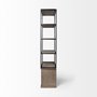 68203-AB - Braxton II Light Brown Wood and Iron Three Shelf Shelving Unit 41.5L x 18.5W x 9
