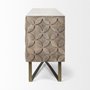 68222 - Excelsior I (72x18.3) Solid Wood Gold Metal Base 4 Cabinet Door SideBoard