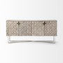 68222 - Excelsior I (72x18.3) Solid Wood Gold Metal Base 4 Cabinet Door SideBoard