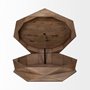 68229 - Arreto 48" Hexagonal Hinged Solid Wood Top and Base Coffee Table 
