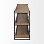 68217 - Trey I 80L x 16W Brown Wood and Black Iron Console Table 
