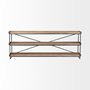 68217 - Trey I 80L x 16W Brown Wood and Black Iron Console Table 