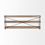 68217 - Trey I 80L x 16W Brown Wood and Black Iron Console Table 