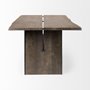68244 - Ledger III 84x38 Brown Solid Wood Top & Base Dining Table