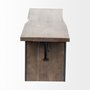 68242 - Ledger I 70L x 17W Brown Live-Edge Wooden Dining Bench 