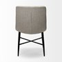 68307 - Barrow I Beige Fabric Wrap Black Metal Frame Dining Chair