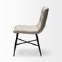 68307 - Barrow I Beige Fabric Wrap Black Metal Frame Dining Chair