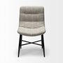 68307 - Barrow I Beige Fabric Wrap Black Metal Frame Dining Chair