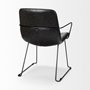 68311 - Sawyer II Black Faux-Leather Seat Black Iron Frame Dining Chair