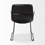 68311 - Sawyer II Black Faux-Leather Seat Black Iron Frame Dining Chair