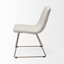 68316 - Sawyer I Beige Fabric Seat Gold Metal Frame Dining Chair 