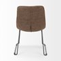 68314 - Sawyer I Brown Faux-Leather Seat BlackIron Frame Dining Chair