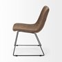 68314 - Sawyer I Brown Faux-Leather Seat BlackIron Frame Dining Chair