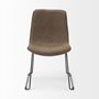 68314 - Sawyer I Brown Faux-Leather Seat BlackIron Frame Dining Chair