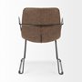 68313 - Sawyer II Brown Faux-Leather Seat Black Iron Frame Dining Chair