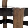 67847 - Nell I Black Iron Seat Solid Brown Wooden Base Dining Chair