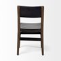 67847 - Nell I Black Iron Seat Solid Brown Wooden Base Dining Chair