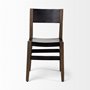 67847 - Nell I Black Iron Seat Solid Brown Wooden Base Dining Chair