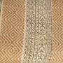 67487 - Greenfield II 59L x 14W Patterned Tan Upholstered Wood Frame Accent Bench