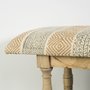 67487 - Greenfield II 59L x 14W Patterned Tan Upholstered Wood Frame Accent Bench