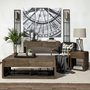 68111 - Raen (28.5"H) Gray Metal Octagonal Base w/Beige Shade Table Lamp