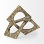 67808 - Delaunay I (Large) 10L X9W Gold Hammered Metal Interlinked Patterned